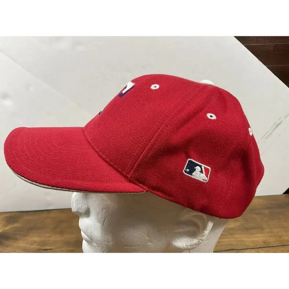 Texas Rangers Cap Snap Back Red White MLB Baseball Genesis Headwear Mens Hat - Picture 4 of 6